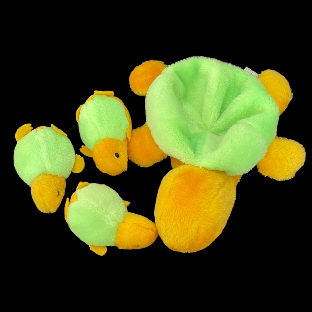Vintage Turtle & Babies Plush California Stuffed Toys Sea Turtle Zippered Pouch